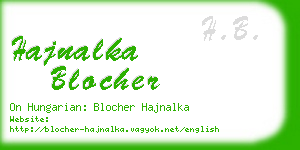 hajnalka blocher business card